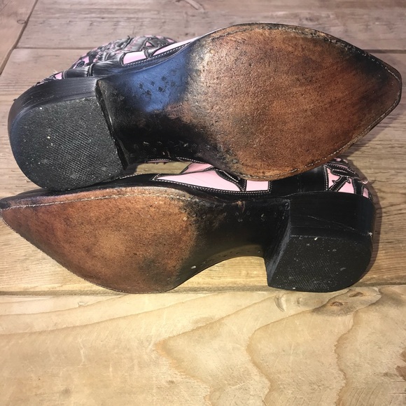Vintage Old Gringo Pink & Black Jude Boot Size 7 - Picture 8 of 8